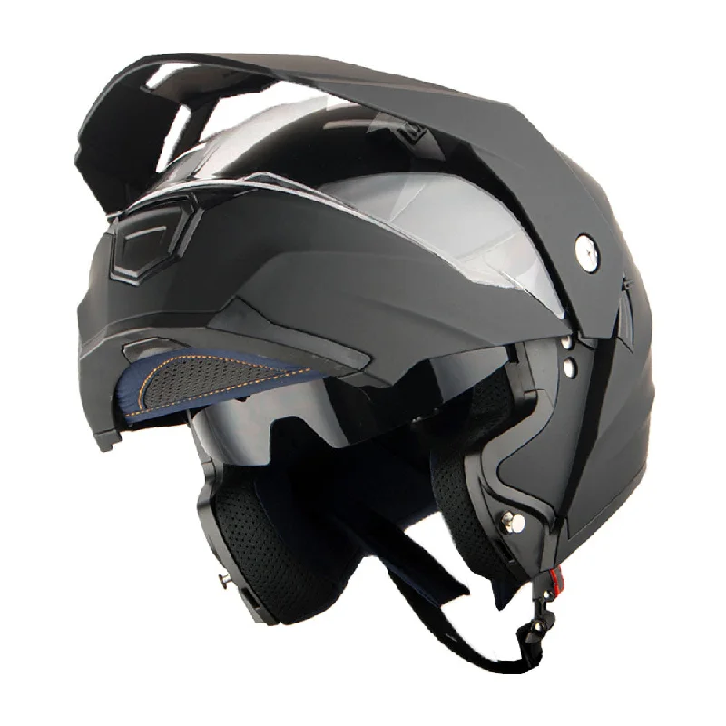 1Storm Motorcycle Dual Sport Modular Flip up Full Face Helmet Dual Visor: HJK910 DSPORT