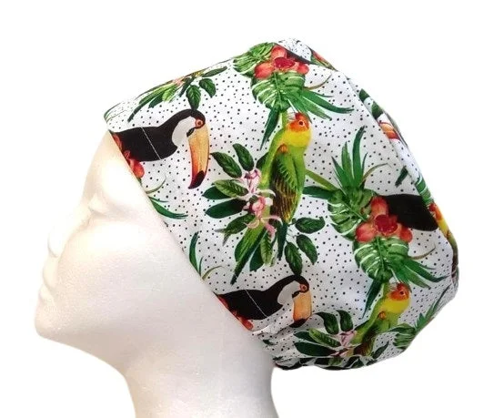 NEW - Tropical Birds Women's Basic Scrub Cap