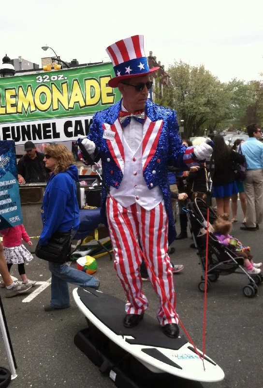 Uncle Sam Top Hat - Classic Red Brim