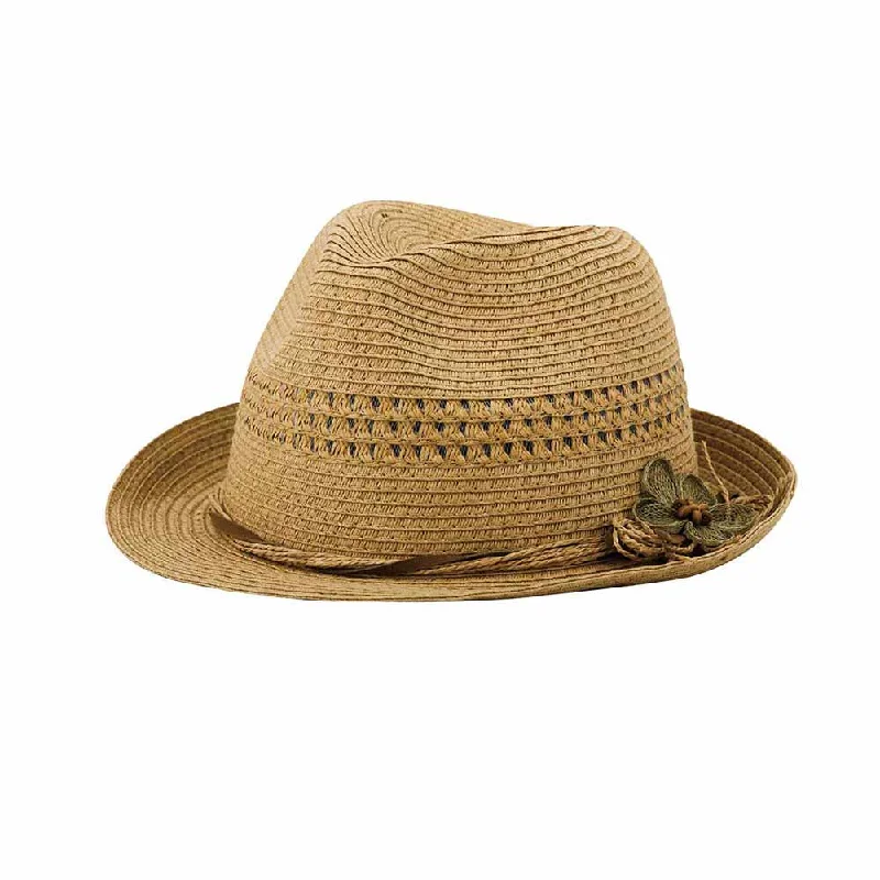 Women's Toyo Braid Fedora Hat